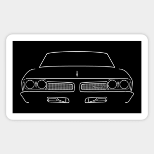 Beaumont 1960s Canadian classic car white outline graphic Sticker